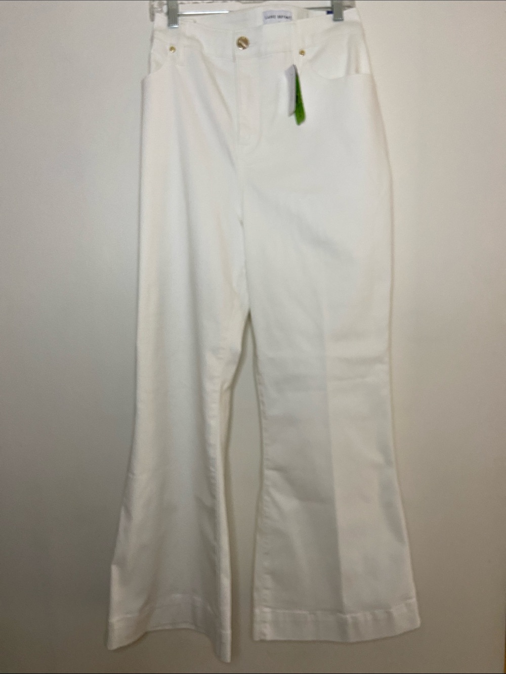 Lane Bryant White Curvy Flare Jeans